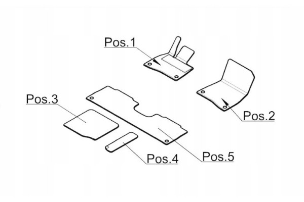ORIGINAL VELOUR CARPETS MERCEDES BENZ EQS SUV X296 CODE 847 BLACK Catalog number of the part A29668000069J74