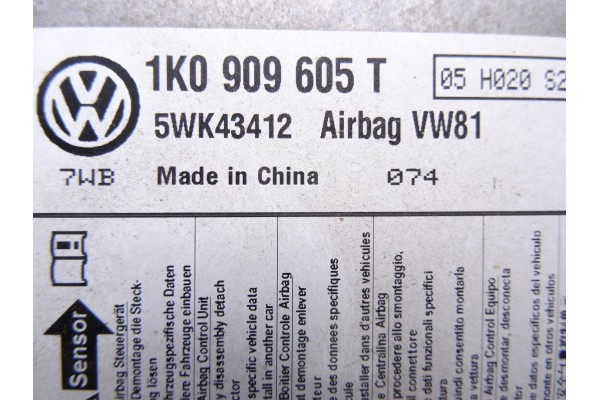 1K0909605T  CENTRALITA AIRBAG SKODA OCTAVIA COMBI (1Z5) Ambition 2012 1K0909605T 211954 SKODA - 1