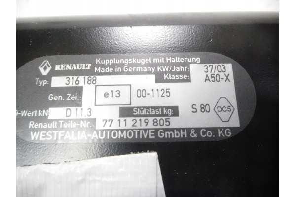 Gancho de Remolque Completo Renault Espace IV 7711219805