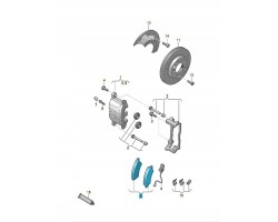 7T0698151 1 brake pads for disc brakes ASO VW