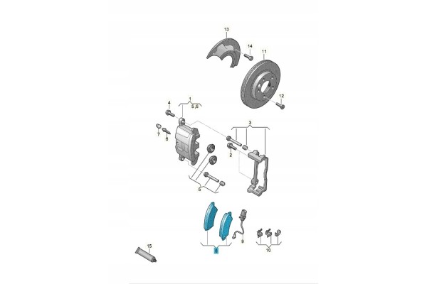 7T0698151 1 brake pads for disc brakes ASO VW
