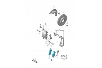 7T0698151 1 brake pads for disc brakes ASO VW