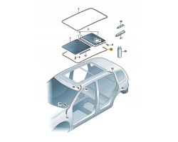 Sunroof seal 8R0877439A Passat Q5 Leon OE