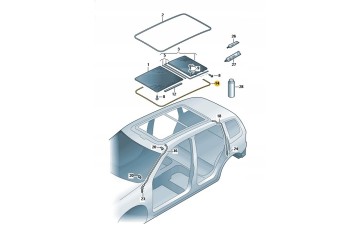 Sunroof seal 8R0877439A Passat Q5 Leon OE
