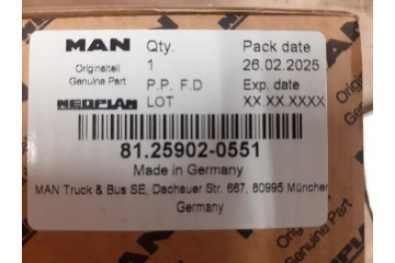 MAN 81 25902 0551 solenoid valve coil 24V to MAN Neoplan Packaging status original
