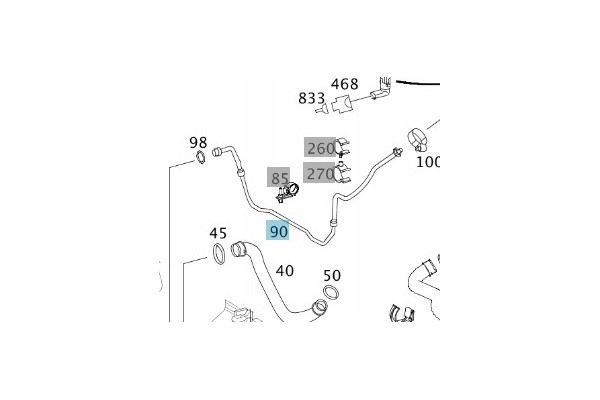 Original Mercedes Benz A2115000472 Expansion Tank Cable