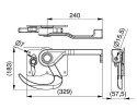 Lock bolt for car roller shutter gate 629TR Catalog number of the part 629TR