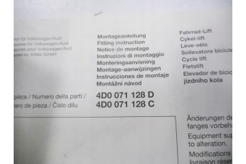 Portabicicletas AUDI A6 A8 OE 4D0071128C