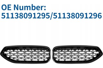 FRONT GRILL KIDNEY TO Z4 G29 2018 2024 BLACK GLOSS ABS DURABLE Catalog number of the part 51138091295 51138091296