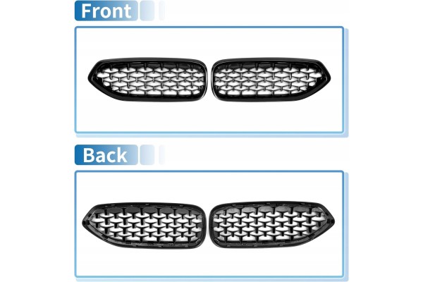 Rejilla Frontal Kidney para BMW Z4 G29 2018-2024 Negro Brillante ABS D