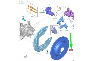 FORD S MAX MK2 Rear brake disc E1GC 2A315 CC 2019881 ORIGINAL Catalog number of the part 2019881