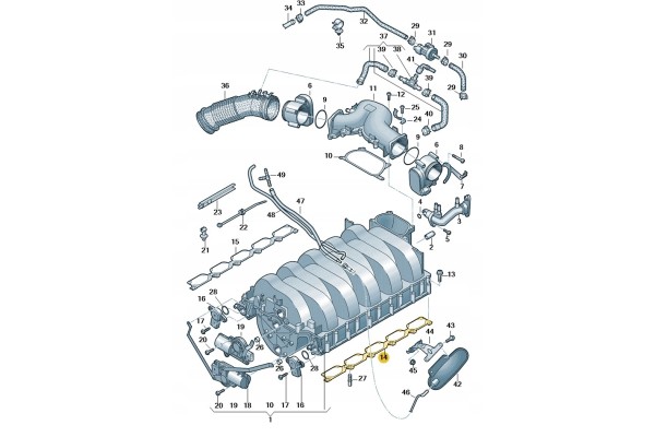 GASKET COL SS AUDI A6 5 2 05 11 VAG 07L133073E