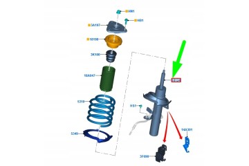 Front shock absorber kit FORD C MAX MK2 2264313 MEBV6J 18K045 AA Catalog number of the part 2264313