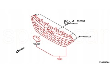 Grill dummy bumper front NEW ORIGINAL SUBARU WRX V11 2022 Catalog number of the part 91121VC200