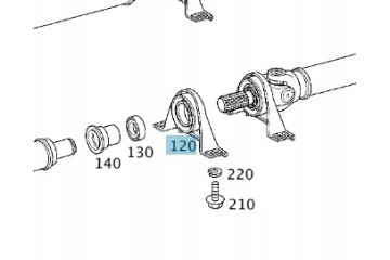 Original Mercedes Benz A2114100381 shaft support