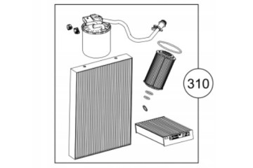 Original filter package Mercedes Benz V Class OM651 A4478351700