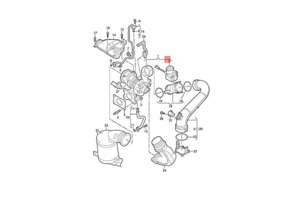 OE VAG 04E198725F TURBOCHARGER SET VW GOLF 1 4 TSI 13 Catalog number of the original 04E198725F