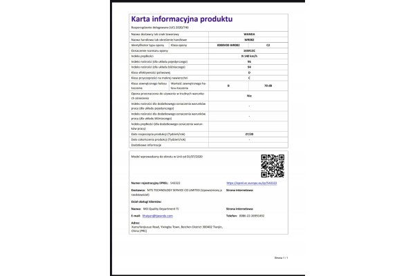 Neumáticos de Verano Wanda WR082 165R13C 96/94N 2023 Nuevos