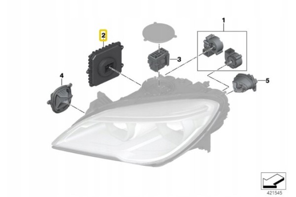 8494839 7429928 Adaptive LED Driver Module BMW 6 F06 F12 F13 Original Part manufacturer BMW OE