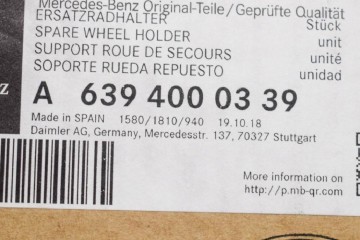 Soporte para rueda de repuesto con asa Mercedes Benz VIANO W639 A63940