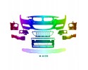 Front bumper M PACKAGE PDC halogens BMW 3 F30 F31 F80 05 15 06 19