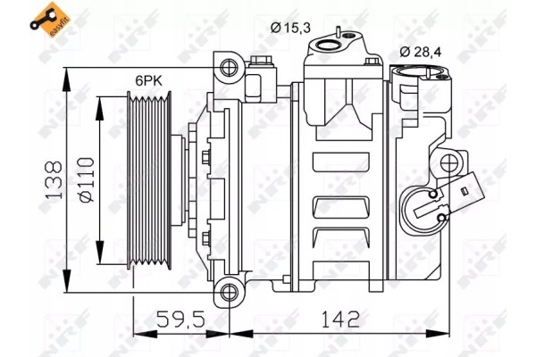 32146 NRF AIR CONDITIONING COMPRESSOR VW GOLF 5 CRAFTER TOURAN DCS 17E SEE CAT Catalog number of substitutes ACAUTO AC 01DN281 A