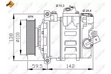 32146 NRF AIR CONDITIONING COMPRESSOR VW GOLF 5 CRAFTER TOURAN DCS 17E SEE CAT Catalog number of substitutes ACAUTO AC 01DN281 A