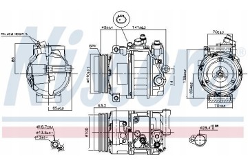 Compresor de aire acondicionado Nissens 890634