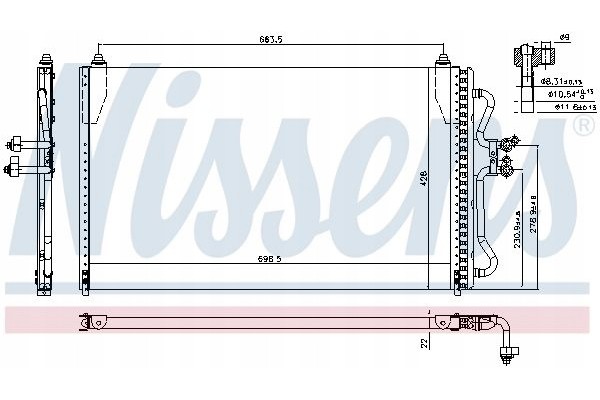 AIR CONDITIONING COOLER NISSENS 94731 Car type passenger cars