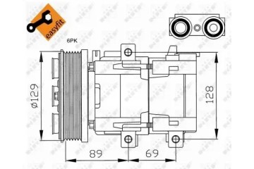 COMPRESSOR AIR CONDITIONING COMPRESSOR 32212 NRF FORD Part manufacturer NRF