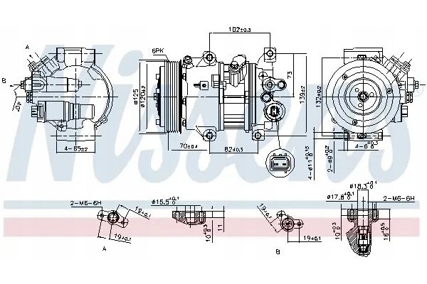 COMPRESSOR AIR CONDITIONING COMPRESSOR 890650 NISSENS Car type cargo vans passenger cars