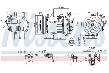 COMPRESSOR AIR CONDITIONING COMPRESSOR 890650 NISSENS Car type cargo vans passenger cars