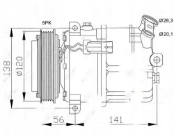 COMPRESSOR AIR CONDITIONING COMPRESSOR 32117 NRF