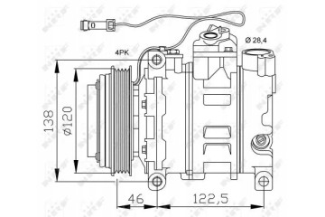 COMPRESSOR AIR CONDITIONING COMPRESSOR 32167 NRF AUDI Quality of parts according to GVO Q original with factory logo OEM OES
