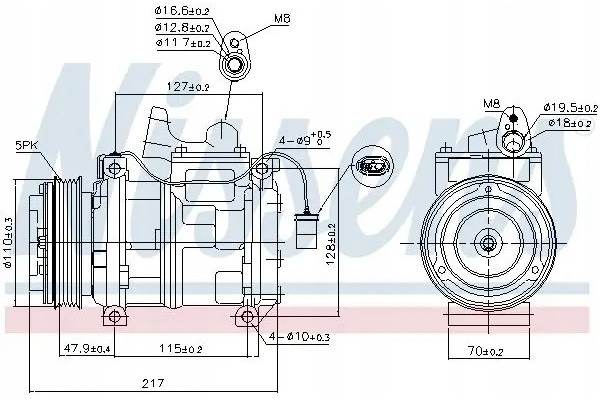 COMPRESSOR AIR CONDITIONING COMPRESSOR 89147 NISSENS Car type passenger cars