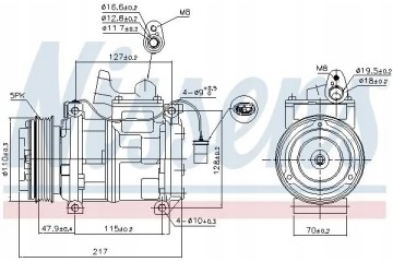 COMPRESSOR AIR CONDITIONING COMPRESSOR 89147 NISSENS Car type passenger cars