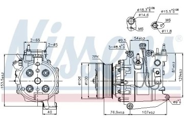 89247 NISSENS COMPRESSOR AIR CONDITIONING COMPRESSOR Catalog number of substitutes CASCO CAC83007AS CASCO CAC83007GS CTR 1201065