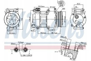 COMPRESSOR AIR CONDITIONING COMPRESSOR 89327 NISSENS Catalog number of the original VOLVO 1333040 VOLVO 1432750 VOLVO 1744996 VO