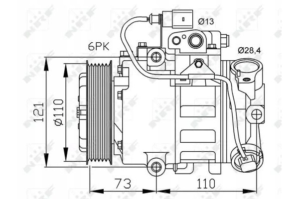 COMPRESSOR AIR CONDITIONING COMPRESSOR 32225 NRF SEAT Part manufacturer NRF