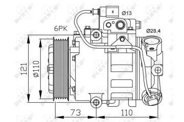 COMPRESSOR AIR CONDITIONING COMPRESSOR 32225 NRF SEAT Part manufacturer NRF