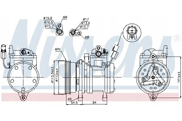 COMPRESSOR AIR CONDITIONING COMPRESSOR 89255 NISSENS KIA Catalog number of substitutes ACAUTO AC 01HA023 ACAUTO AC 03XX05 ACAUTO