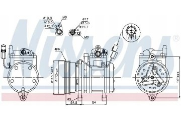 COMPRESSOR AIR CONDITIONING COMPRESSOR 89255 NISSENS KIA Catalog number of substitutes ACAUTO AC 01HA023 ACAUTO AC 03XX05 ACAUTO