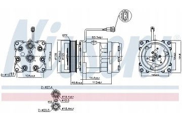 89083 NISSENS COMPRESSOR AIR CONDITIONING COMPRESSOR VW Car type buses cargo vans