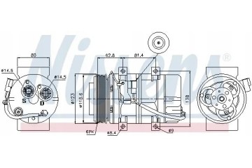 COMPRESSOR AIR CONDITIONING COMPRESSOR 89069 NISSENS Quality of parts according to GVO Q original with factory logo OEM OES