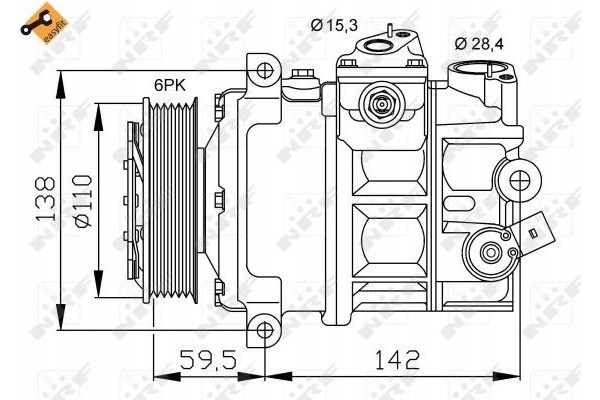 NRF 32147 Compressor air conditioning Catalog number of the part 32147
