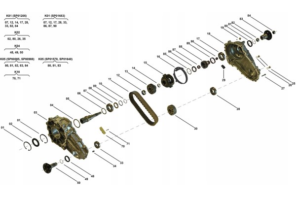 Chain Distribution Box DCS Reducer Mercedes ML 164 W164 Catalog number of the part ACG03368
