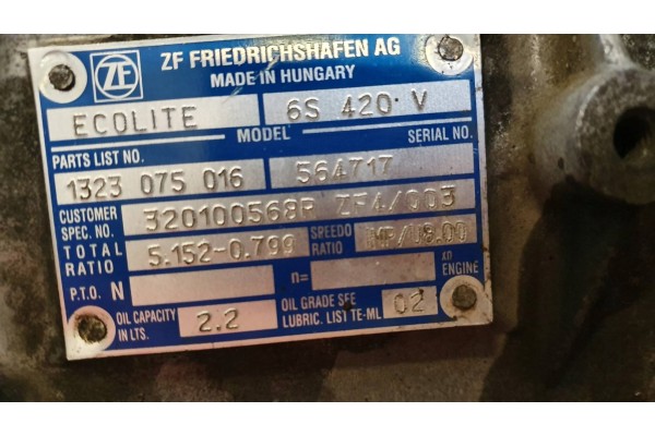 GEARBOX 6S420V 2 3 DCI REAR DRIVE MASTER III MOVANO Part manufacturer Renault OE
