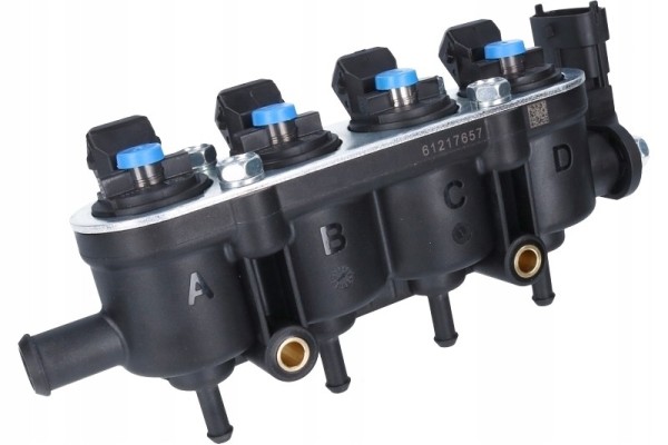 Injection rail MED 4cyl blue with sensor