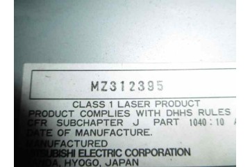 MZ312395 SISTEMA AUDIO / RADIO CD MITSUBISHI MONTERO (V60/V70) 3.2 DI-D Avance (5-ptas.) 2003 MZ312395 156740 MITSUBISHI - 2