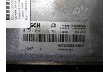 8200039569 CENTRALITA MOTOR UCE RENAULT SCENIC I (JA...) 1.9 DCI Authentique 2001 8200039569 156816 RENAULT - 1
